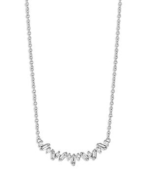 Bloomingdale's Diamond Scatter Bar Necklace In 14k White Gold, 17-19, 0.20 Ct. T.w - 100% Exclusive
