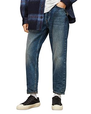 Allsaints Jack Damaged Selvedge Jeans In Indigo