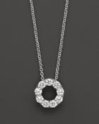 Diamond Circle Pendant Necklace In 14 Kt. White Gold, 0.65 Ct. T.w. - 100% Exclusive