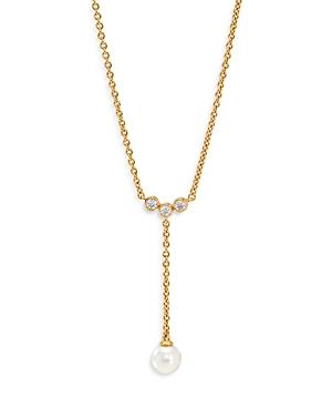 Nadri Swarovski Pearl & Cubic Zirconia Y Necklace, 18