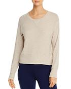 Three Dots Brushed Long-sleeve Heathered Top