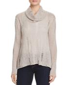 Three Dots Thea Cowl Neck Open Knit Sweater