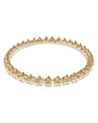 Swarovski Crystal Punk Spiked Crystal All Around Choker Necklace In Gold Tone, 14.12-14.87