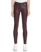 Paige Verdugo Ultra Skinny Coated Jeans In Wine Luxe Coating