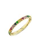 Moon & Meadow Rainbow Sapphire, Emerald & Ruby Ring In 14k Yellow Gold - 100% Exclusive