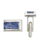 The Men's Store At Bloomingdale's Polished Rhodium Sodalite Rectangle Cufflinks