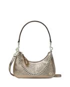 Tory Burch 151 Mercer Metallic Small Crescent Bag