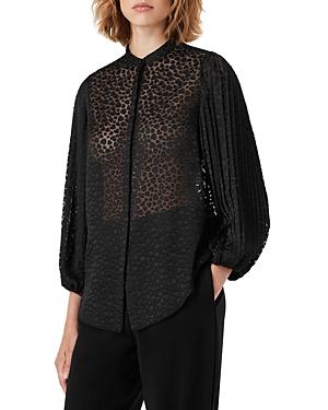 Armani Heart Pattern Sheer Blouse