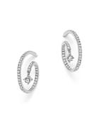 Diamond Swirl Earrings In 14k White Gold, .35 Ct. T.w. - 100% Exclusive