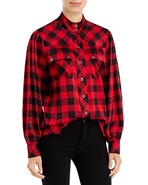Karl Lagerfeld Paris Buffalo Plaid Shirt