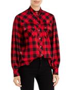 Karl Lagerfeld Paris Buffalo Plaid Shirt