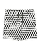 Sandro Rita Dot Print Straight Fit Swim Trunks