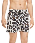Solid & Striped Leopard-print Swim Shorts