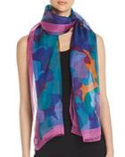 Emporio Armani Abstract Mulberry Silk Oblong Scarf