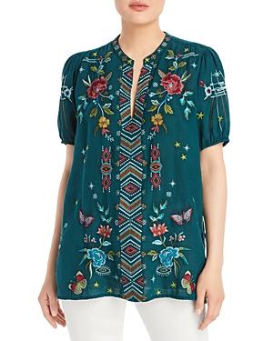 Johnny Was Cara Embroidered Cotton Top