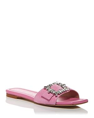 Stuart Weitzman Women's Embellished Buckle Slide Sandals