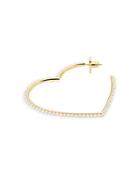 Kate Spade New York Shining Spade Imitation Pearl Heart Hoop Earrings