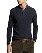Ted Baker Terned Ribbed Polo Shirt