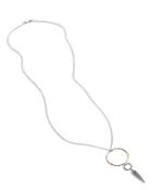 John Hardy 18k Yellow Gold & Sterling Silver Classic Chain Circle & Spear Pendant Necklace, 32-34