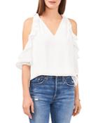 Vince Camuto Ruffled Cold Shoulder Top