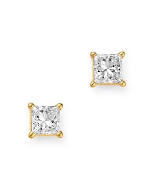 Bloomingdale's Diamond Princess-cut Solitaire Stud Earrings In 14k Yellow Gold, 0.25 Ct. T.w. - 100% Exclusive