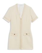 Sandro Louve Logo Jacquard Tweed Dress