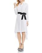 Vince Camuto High/low Belted Shirt Dress