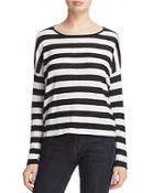 Eileen Fisher Striped Organic Linen Sweater - 100% Exclusive