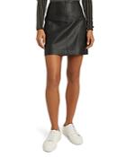 Reiss Farleigh Seamed Leather Mini Skirt