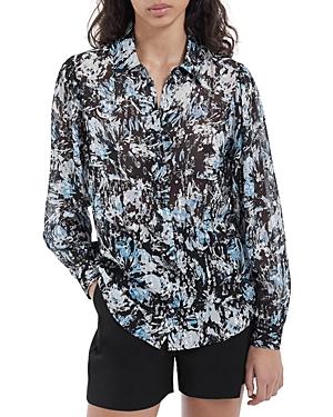 The Kooples Firework Metallic Button Up Shirt