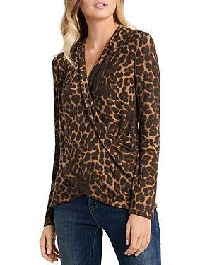 1.state Leopard Print Draped Top