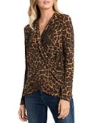 1.state Leopard Print Draped Top