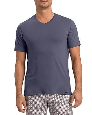 Hanro Cotton Solid V Neck Tee