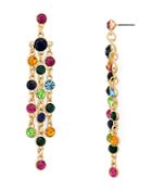 Aqua Multicolored Crystal Chandelier Earrings - 100% Exclusive