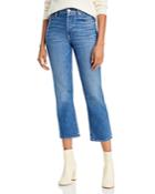 Mother The Tomcat High Rise Cropped Straight Jeans In Running With Scissors