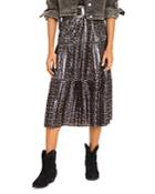 Ba & Sh Prisca Printed Tiered Midi Skirt