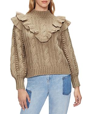 Ted Baker Rosemri Ruffled Cable Knit Sweater