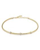 Bloomingdale's Diamond Cluster Trio Cable Choker Necklace In 14k Yellow Gold, 0.20 Ct. T.w. - 100% Exclusive