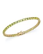 Bloomingdale's Peridot Tennis Bracelet In 14k Yellow Gold - 100% Exclusive
