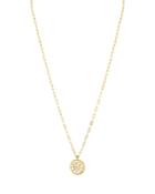 Argento Vivo G Heart Motif Pendant Necklace In 18k Gold-plated Sterling Silver, 16-18