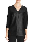 Love Scarlett Faux Leather Front Top - 100% Bloomingdale's Exclusive