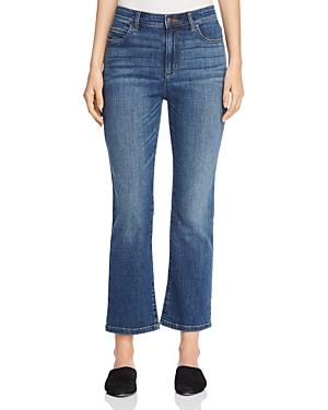 Eileen Fisher Cropped Bootcut Jeans In Aged Indigo