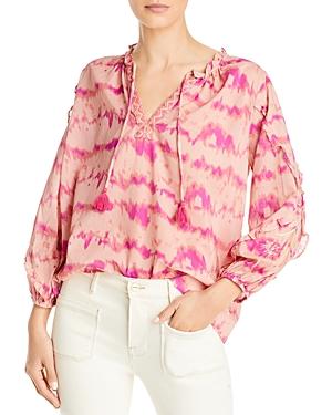 Johnny Was Tie Dye Ruffle Top