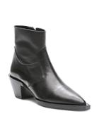 The Kooples Women's Pointed Toe Leather Western Booties