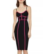 Bcbgmaxazria Contrast Trim Body-con Dress