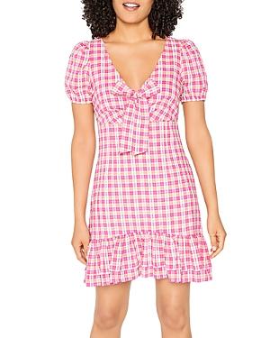 Likely Kai Plaid Puff Sleeve Mini Dress