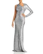 David Koma One Shoulder Sequin Gown