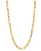 Marco Bicego 18k Yellow Gold & 18k White Gold Legami Diamond Link Collar Necklace, 17.75