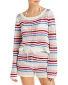 L*space On The Horizon Striped Sweater Swim Cover-up