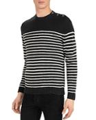 The Kooples Striped Button-shoulder Sweater